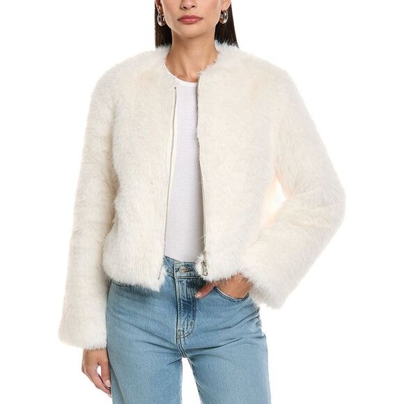 Apparis WomensUma Cropped Coat White